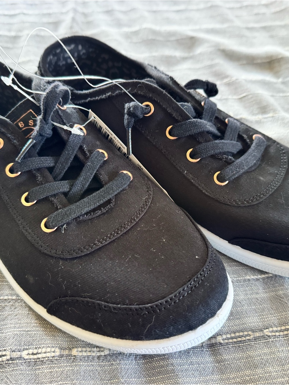 Bob’s Black Casual Canvas Sneakers - Size 10 NWT